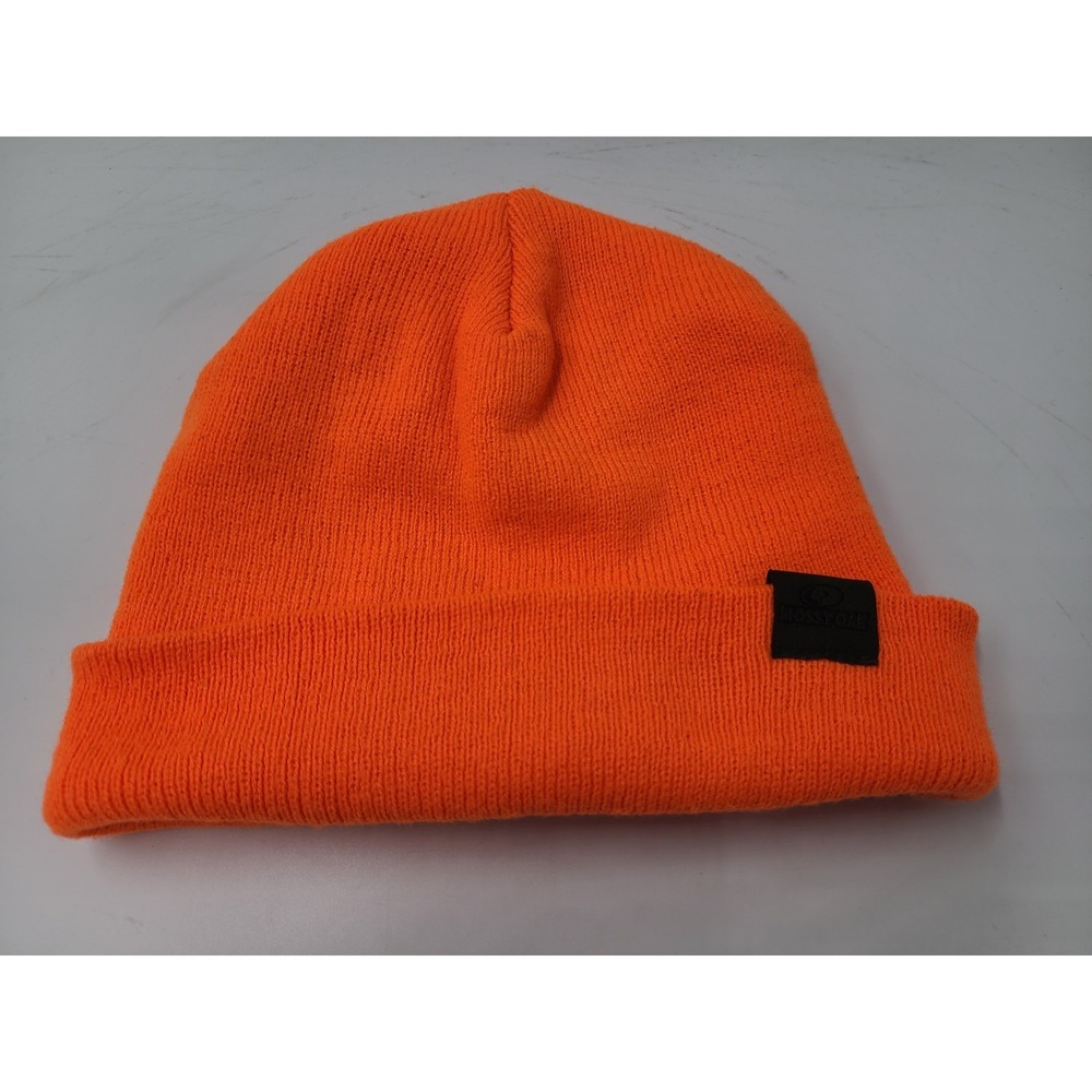 Mossy Oak Blaze Safety Orange Beanie Winter Knit Hat Stocking Cap Snow Men Women